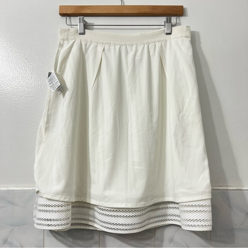 J.Crew 6 White A-Line Lace Eyelet Coastal Preppy Old Money Boho Above Knee Skirt - Picture 7 of 13